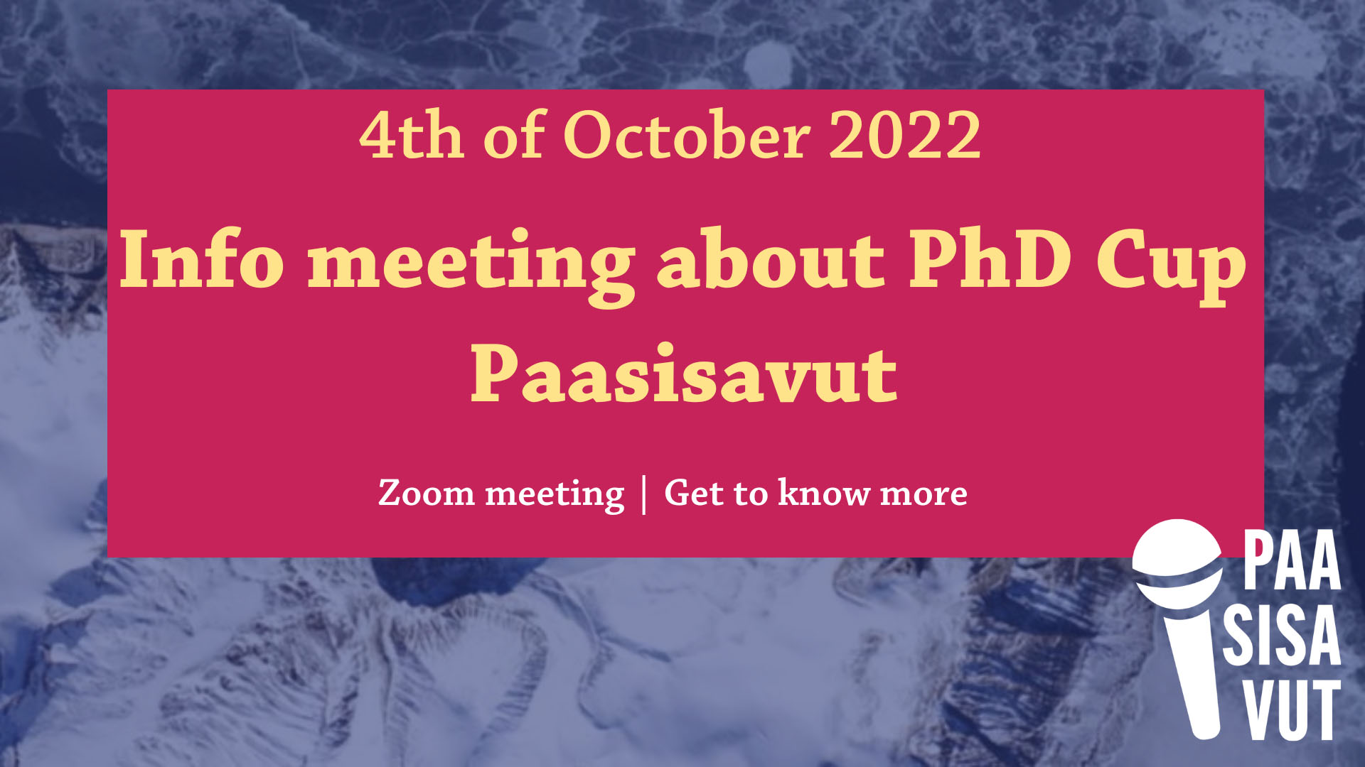 Info meeting about Paasisavut - research competetion